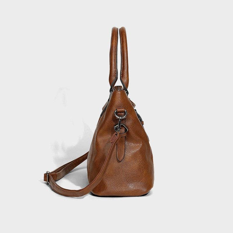 Solid Color Minimalist Single Shoulder Crossbody Mother Leather Bag