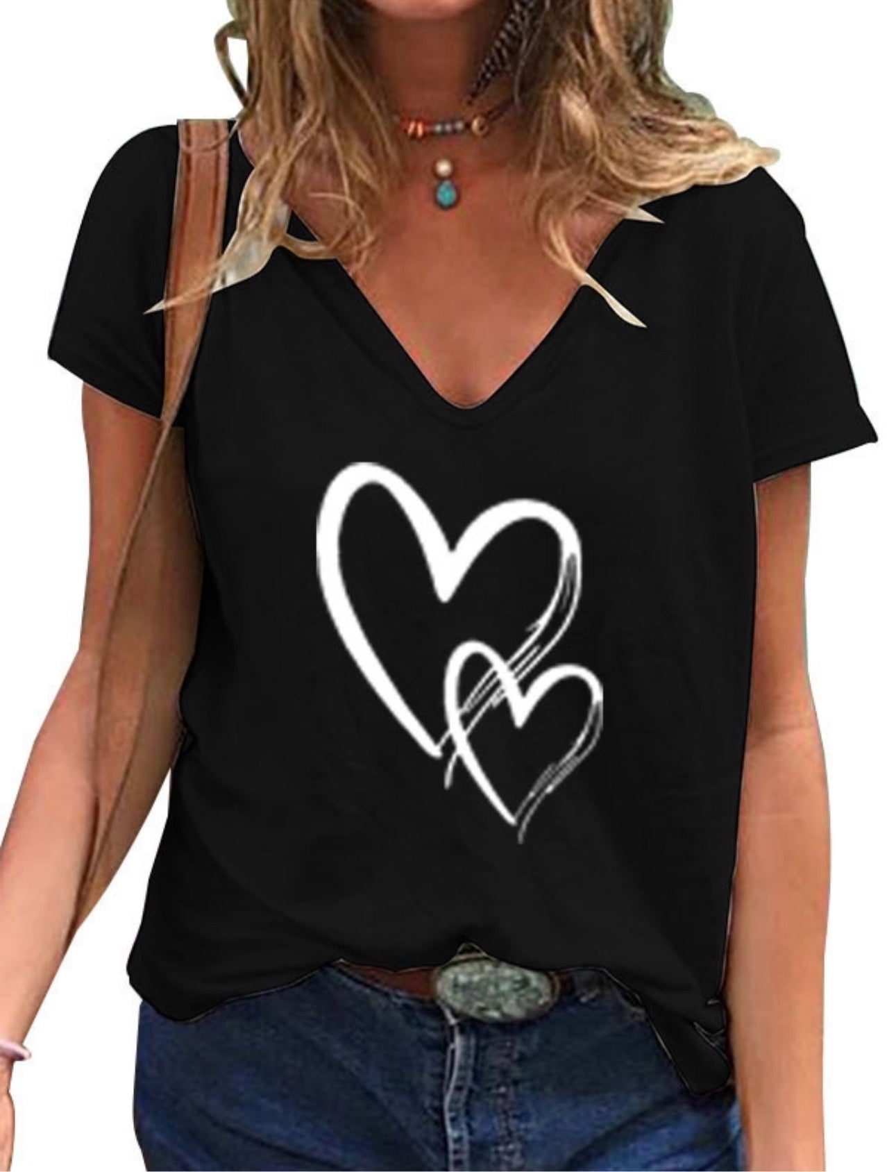Heart Print T-Shirt