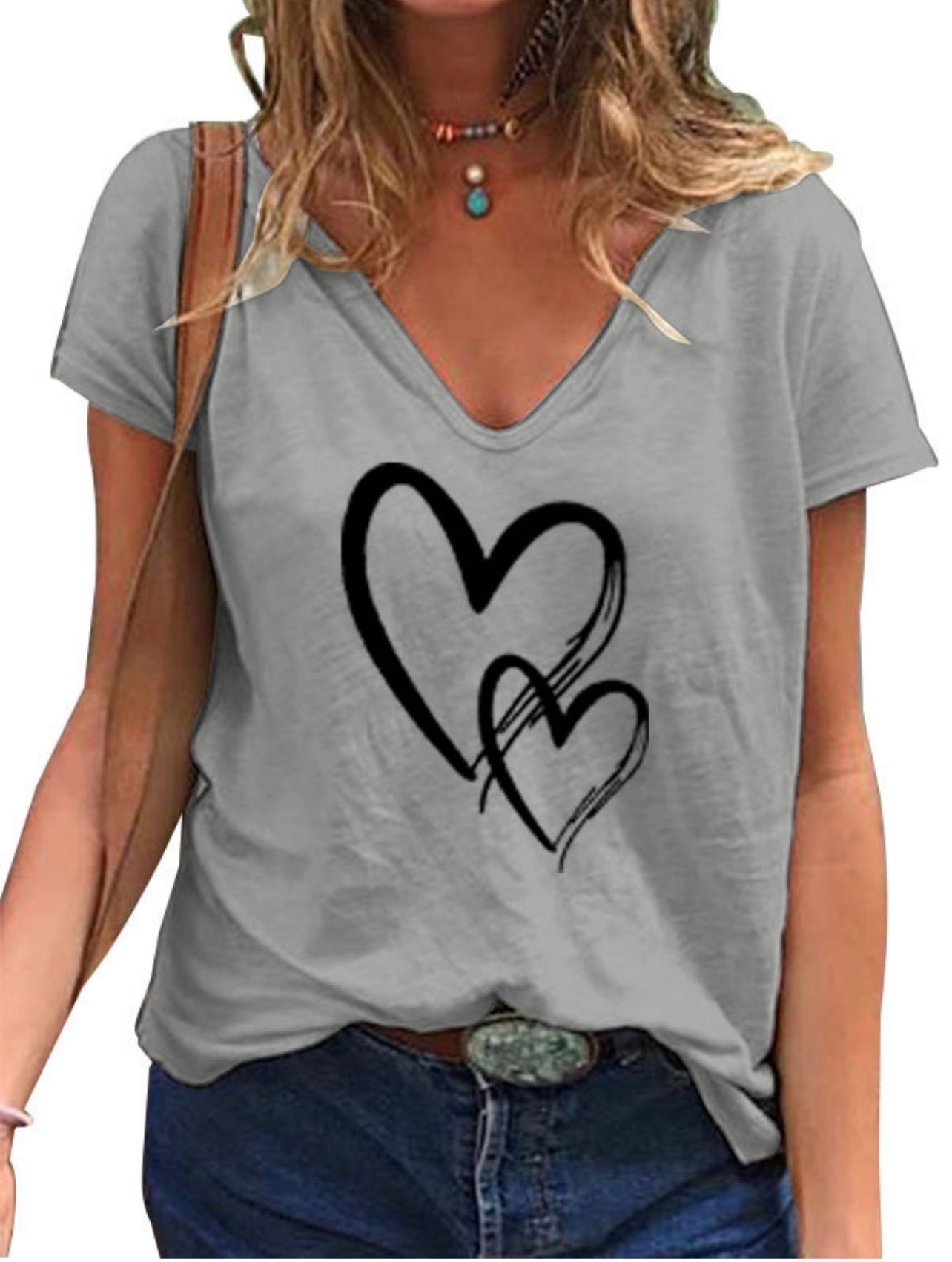 Heart Print T-Shirt