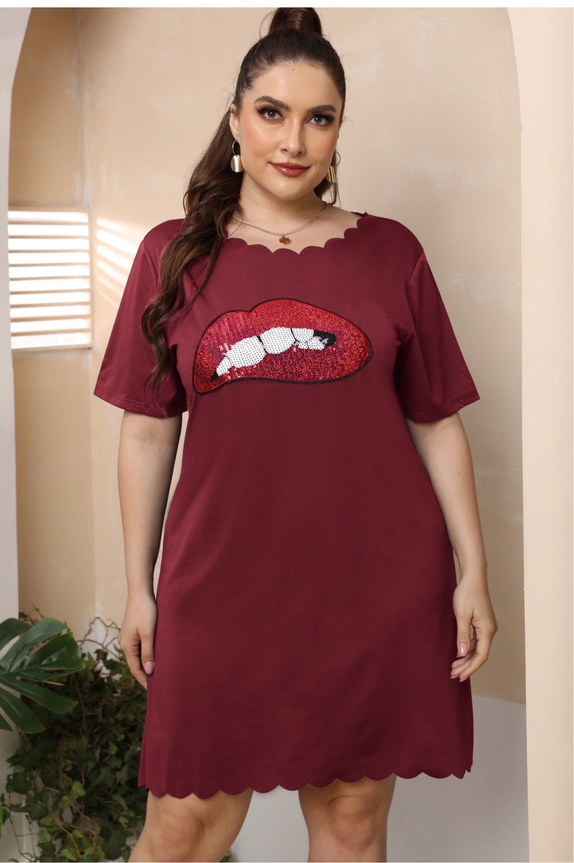 Sequin Lips Dress - Niques_Boutique