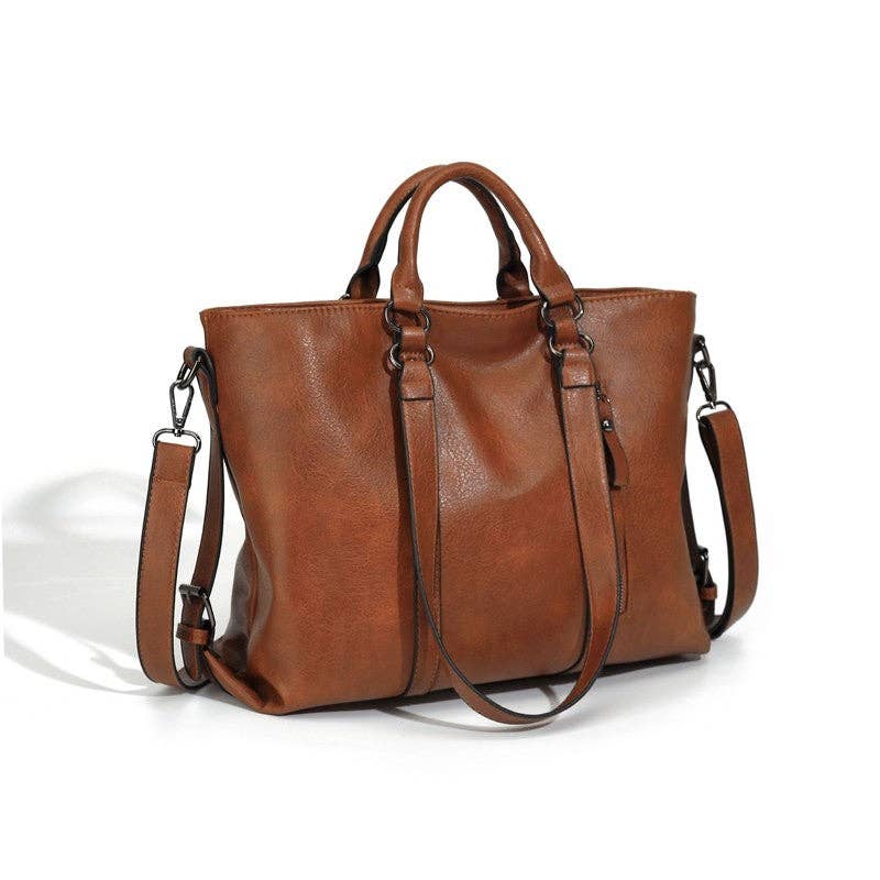 Large Capacity Fashion Soft Leather Single Shoulder Tote Bag