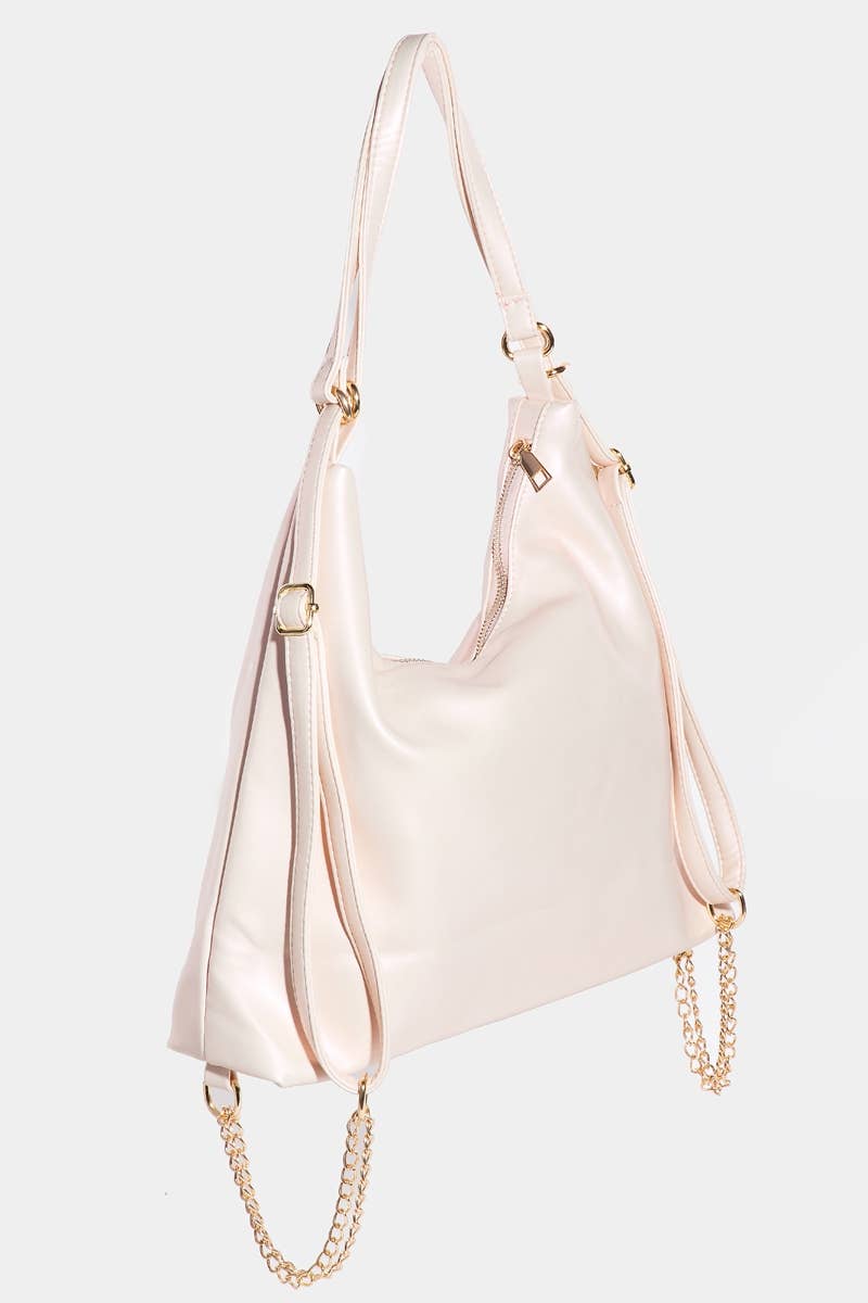 Faux Leather String Bow Know Shoulder Bag