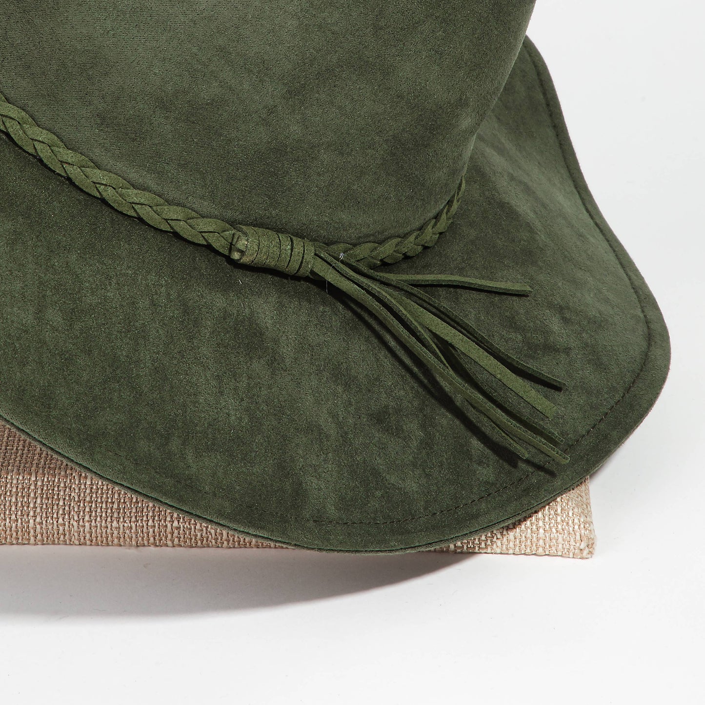 Braided Faux Suede Fashion Hat