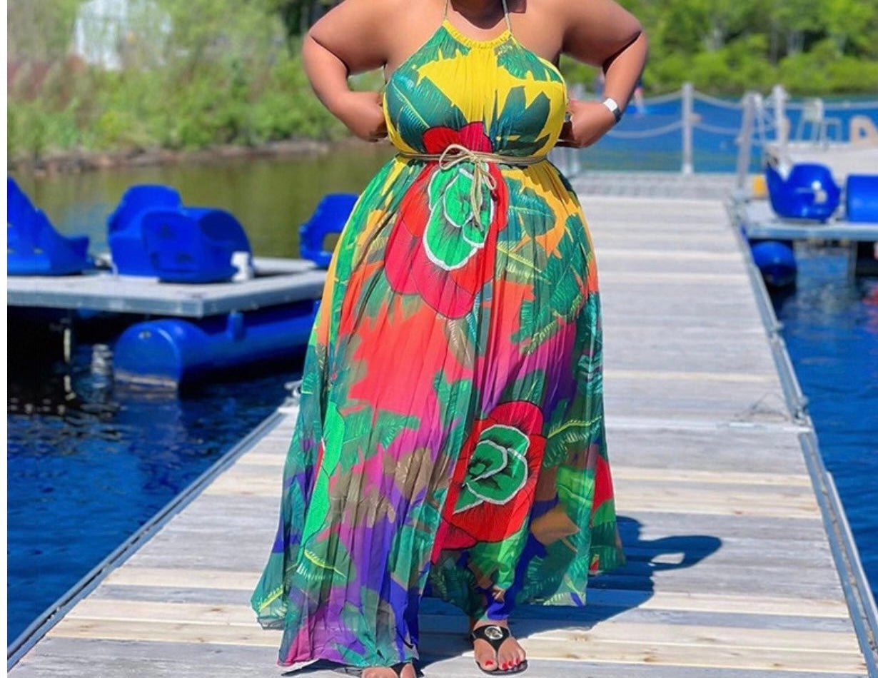 Bold Print Maxi Dress