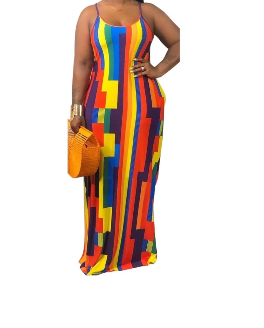 Color Blocking Maxi Dress