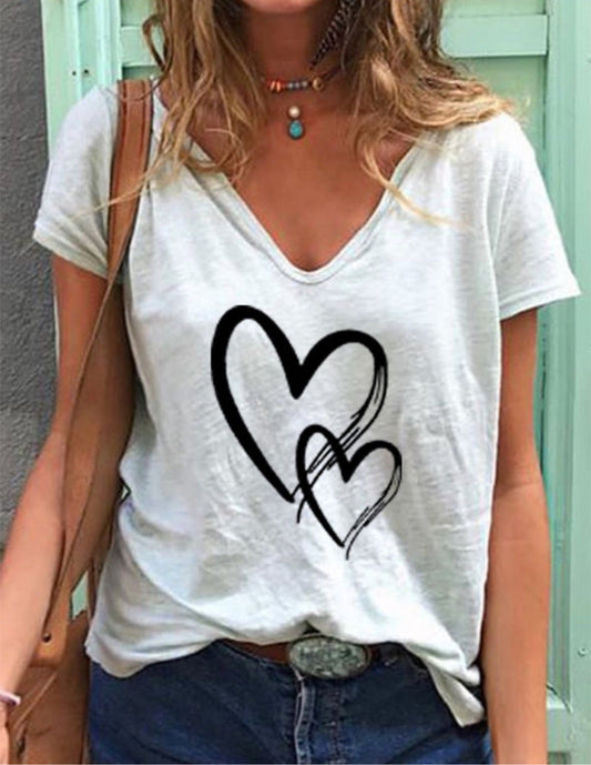 Heart Print T-Shirt